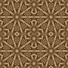 Gold symmetry pattern and geometric golden design, tile background.