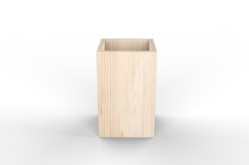 3d render illustration, advertising, background, bamboo, black, blank, box, branding, brush, caddy, clean, corporate, cup, desk, desktop, empty, gift, giveaway, holder, home, integrated clock, isolate