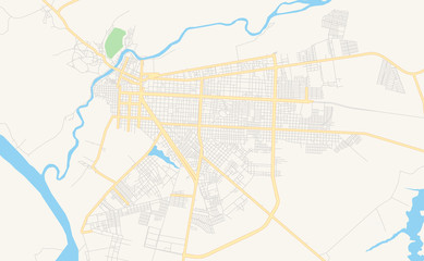 Printable street map of Parnaiba, Brazil