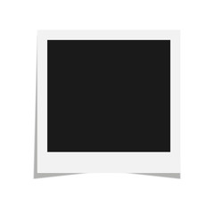 Photo frame. Square frame template with shadows isolated on white background. Vector illustration eps 10