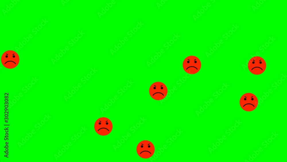 Poster abstract angry smile face background animation angry smile face appear and disappear with moving ani