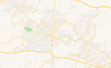 Fototapeta na wymiar Printable street map of Queimados, Brazil