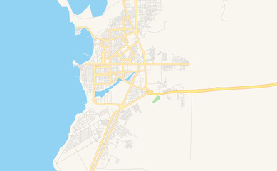 Printable street map of Punto Fijo, Venezuela