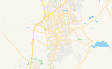 Printable street map of Mogi Guacu, Brazil