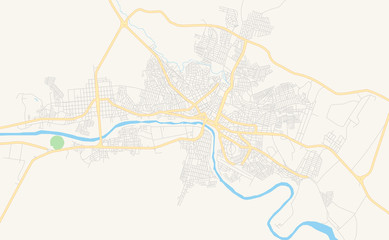 Printable street map of Jequie, Brazil
