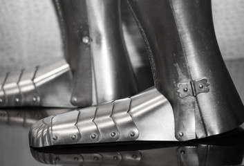 old knife steel shoes background 