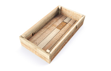 Opened and closed blank cardboard packages. 3d rendering