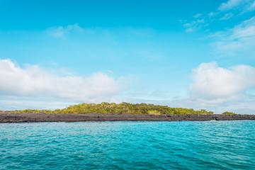 Galapagos Islands Dream beach on the island of Isabela with turquoise-blue waters and Caribbean...
