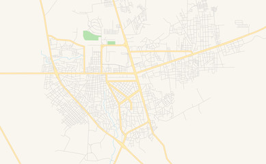 Printable street map of Anaco, Venezuela