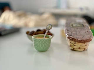 espresso coffee in a beautiful salad cup