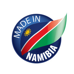 Namibia flag, vector illustration on a white background