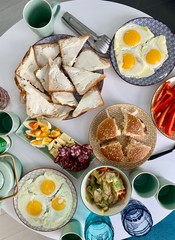 homemade breakfast top view