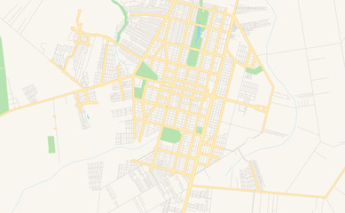 Printable street map of Sinop, Brazil