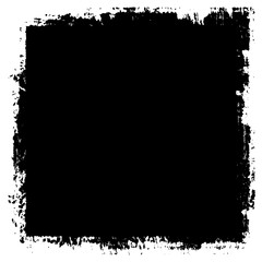 Grunge background black rectangular isolated on white background