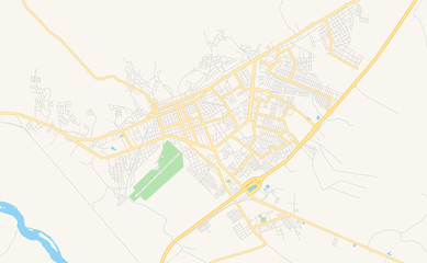 Printable street map of Guanare, Venezuela