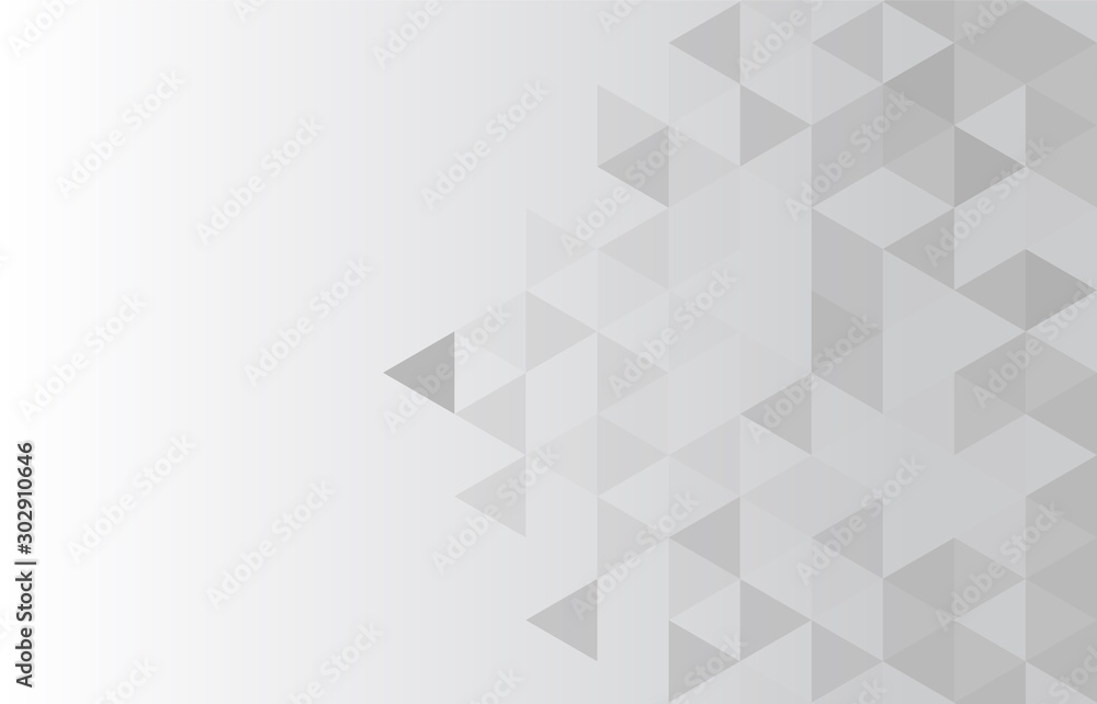 Aufkleber white and gray gradient background. geometric style. mesh of triangles. mosaic template for your des