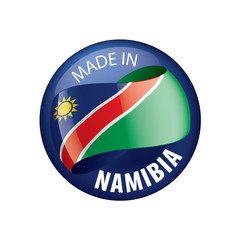 Namibia flag, vector illustration on a white background