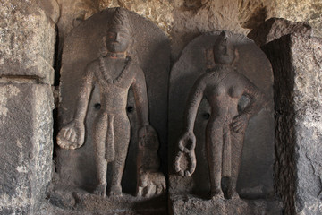 Ancient sculpture, Tryambakeshwar, Bramhagiri hills, Nashik, Maharashtra, India