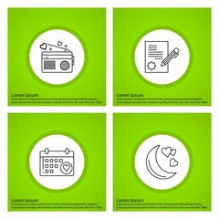4 User interface Icon set for web and mobile applications