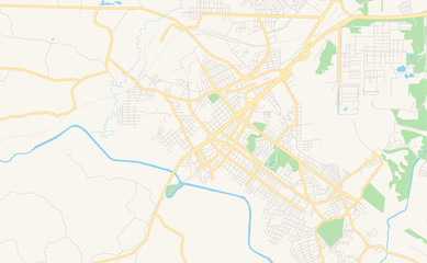 Printable street map of Araucaria, Brazil
