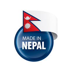 Nepal flag, vector illustration on a white background