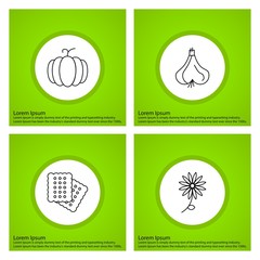 Set Of 4 Universal Icons For Mobile Application and websites
