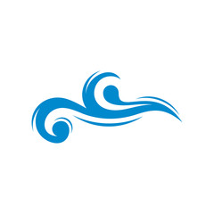 Obraz premium Water Wave logo design vector. Icon Symbol. Template. Illustration