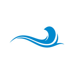 Fototapeta na wymiar Water Wave logo design vector. Icon Symbol. Template. Illustration