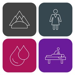 Set Of 4 Universal Icons For Mobile Application and websites