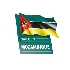 Mozambique flag, vector illustration on a white background