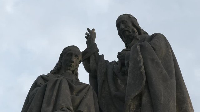 Sculpture on the Charles Bridge.