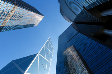 Fototapeta na wymiar Hong Kong Corporate Buildings