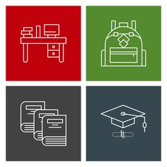  4 Simple Universal Related Color Icons