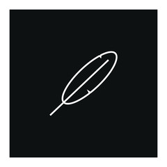 simple shapes bird feather icon vector