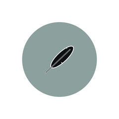 simple shapes bird feather icon vector