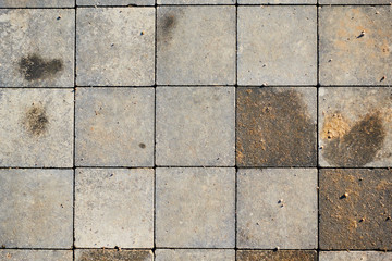 Fototapeta premium Paving slabs of square brick. Texture of concrete blocks