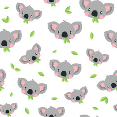 Koala head repeat pattern