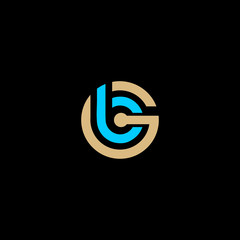 BG initial letter logo design template vector - obrazy, fototapety, plakaty