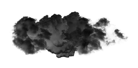 black clouds isolated on white background