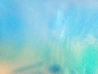 Blue water in a bottle