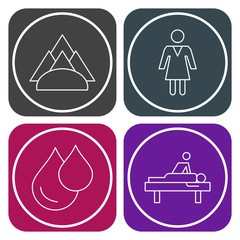 Obraz premium Set Of 4 Universal Icons For Mobile Application and websites