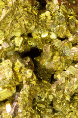 Close Up of Fools Gold Pyrite Rock Crystal 