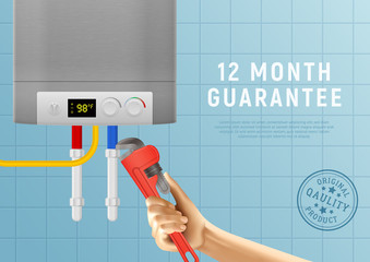 Heating Boiler Plumbing Poster