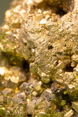 Close Up of Fools Gold Pyrite Rock Crystal 