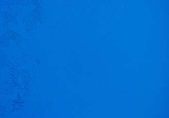 blue sky texture, stars, flat lay. christmas new year. place for text