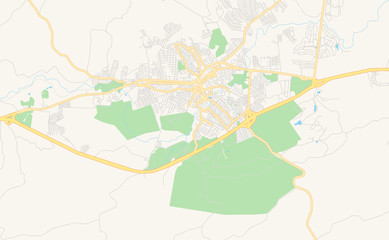 Printable street map of Vitoria de Santo Antao, Brazil