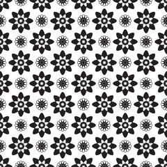 Seamless pattern geometric.Black and white background.Design for background