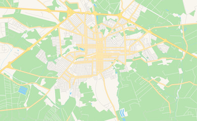 Printable street map of Assis, Brazil