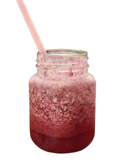 Fresh Fruit and Veggie Cocktail on white isolated background 