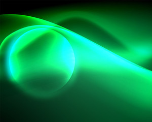 Shiny color bright neon abstract wave template. Abstract bright light. Neon light glowing effect. Space background. Abstract shape